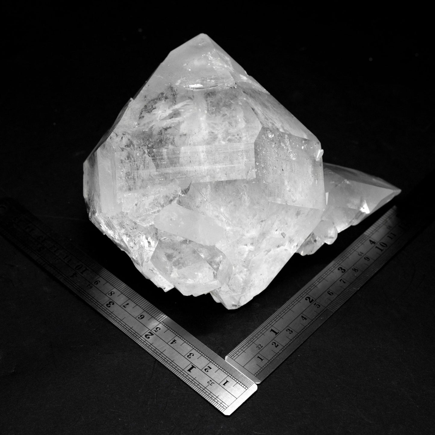 View Of Very Rounded Arkansas Crystal Point With Ruler