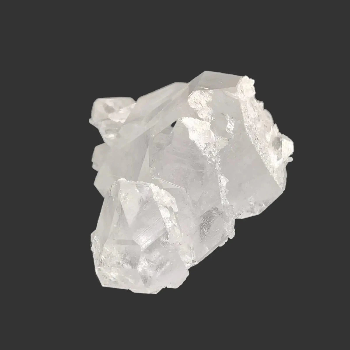 Left side of this double-terminated Quartz cluster in front of a black background. 