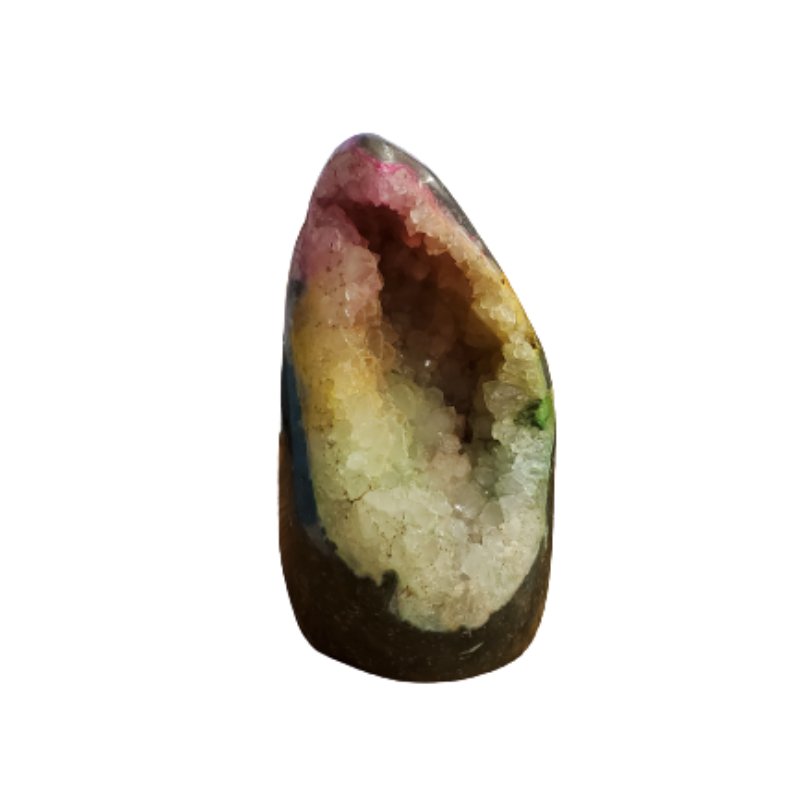 Pastel Rainbow Druzy Quartz Pink Yellow Green