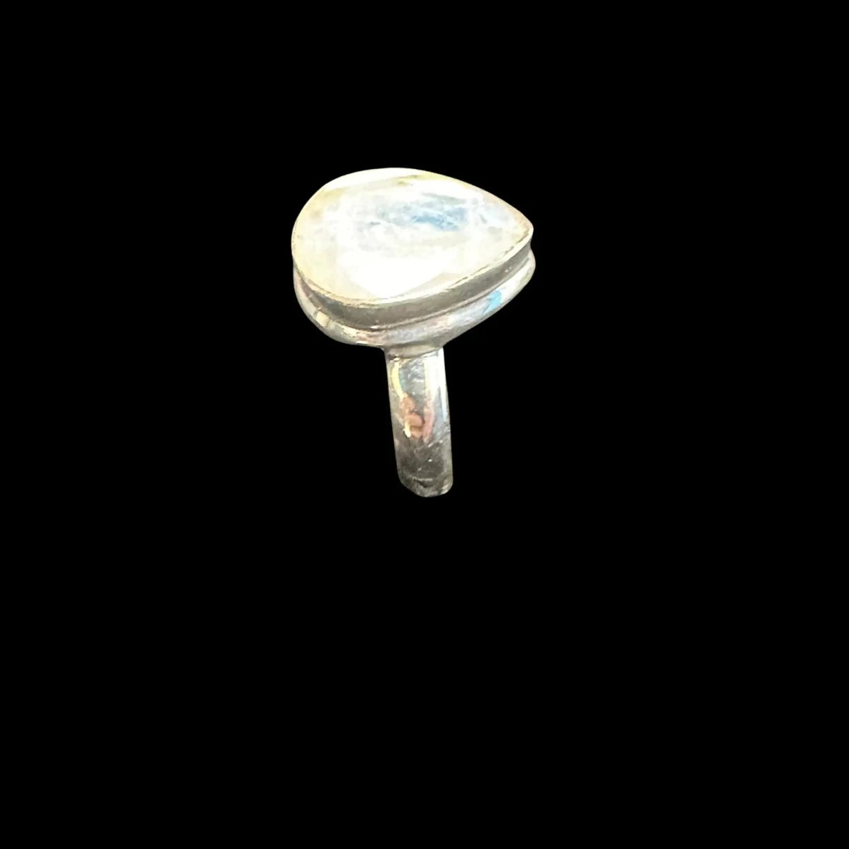 Side View Rainbow Moonstone Ring