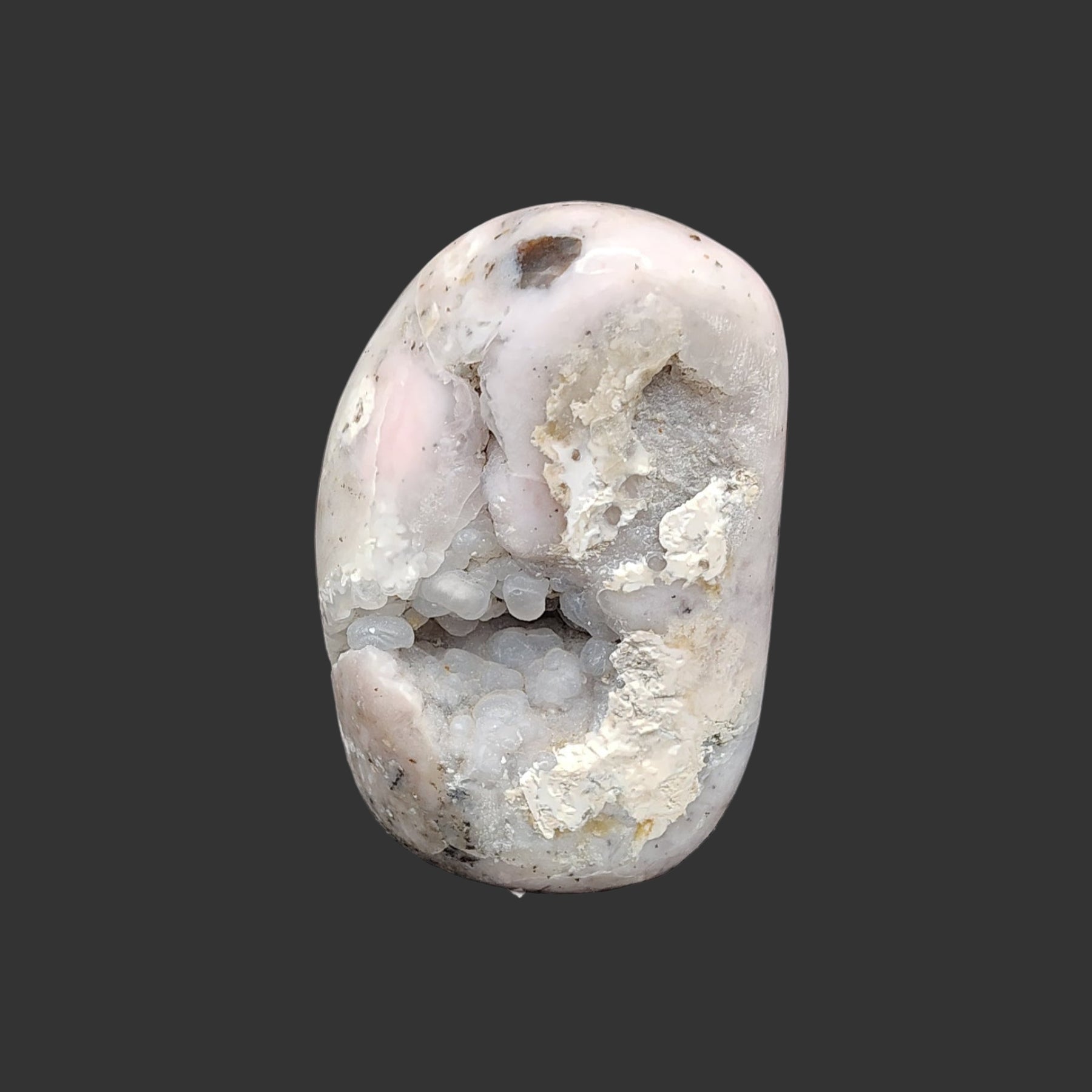 This is the front of this pink opal free form