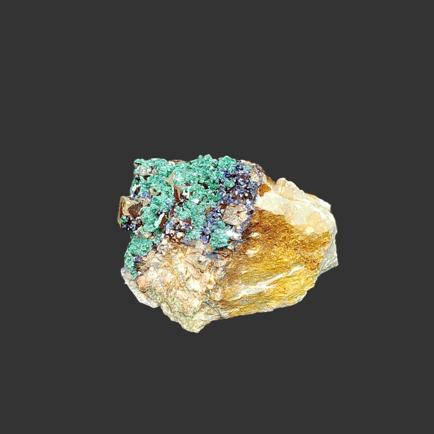 This is the left side of this small natural piece of azurite