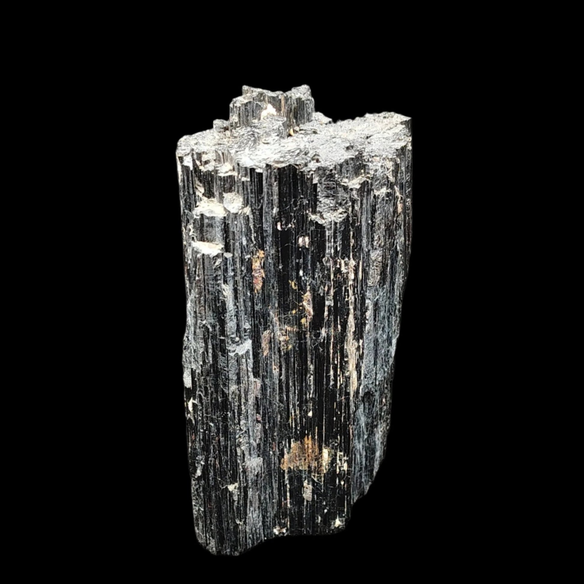 This is the right-side view of this piece of black Tourmaline