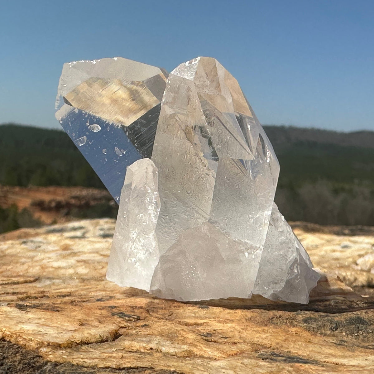Crystal Clear File Raw Clear Quartz Crystal Cluster – Ron Coleman Mining