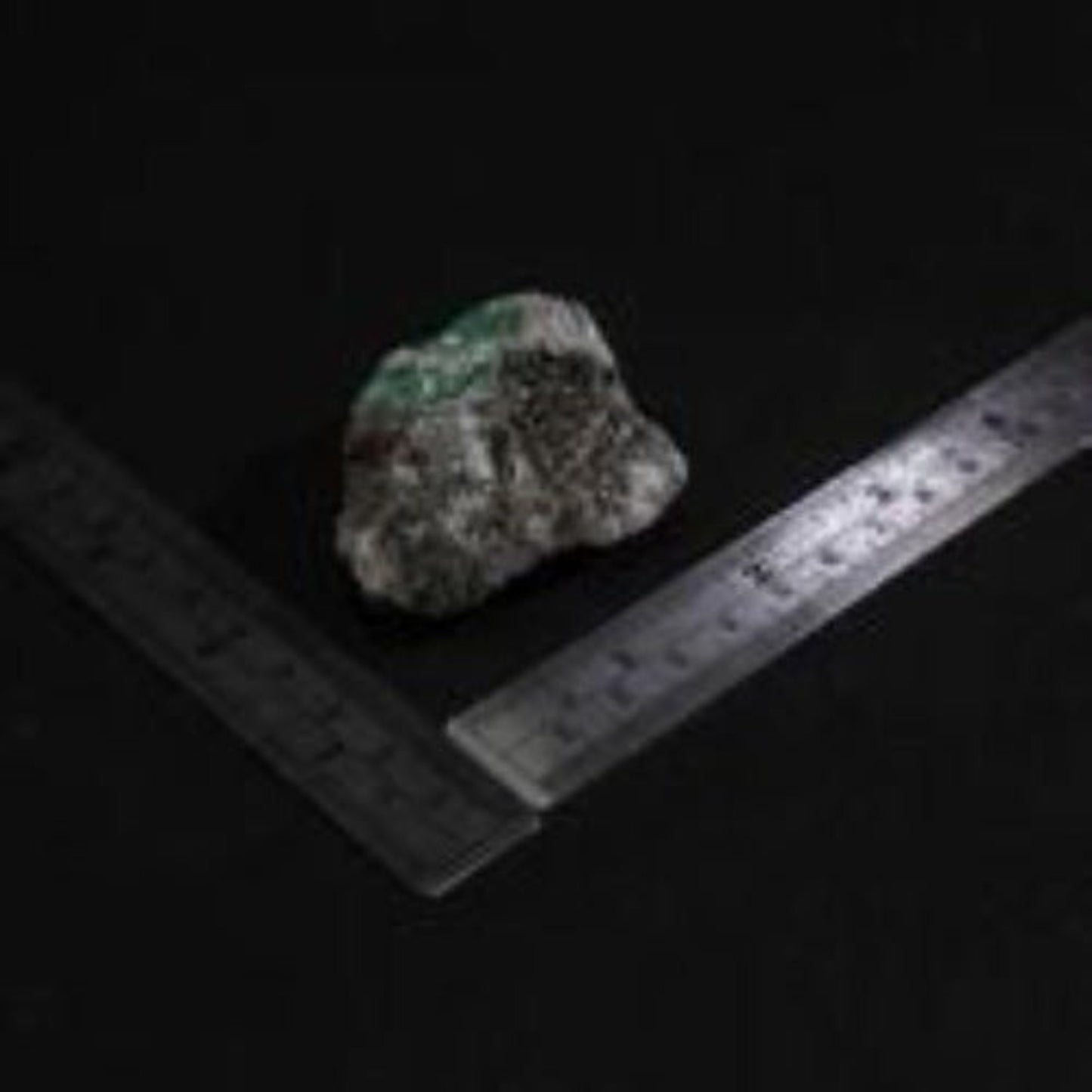 Uncut Emerald Specimen With Ruler