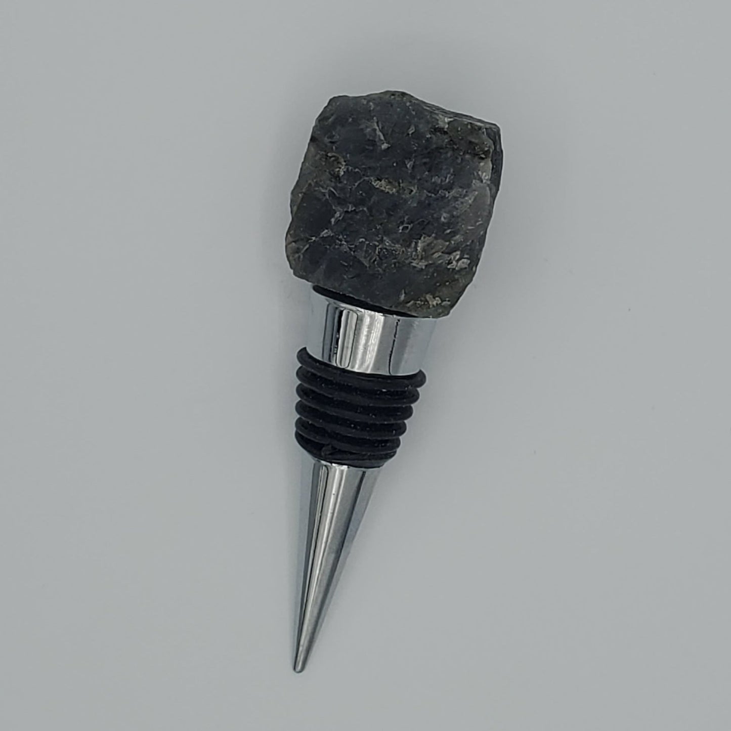 Raw Labradorite Wine Bottle Stopper Saver