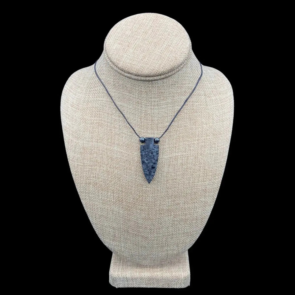 Lava Rock Arrowhead Necklace