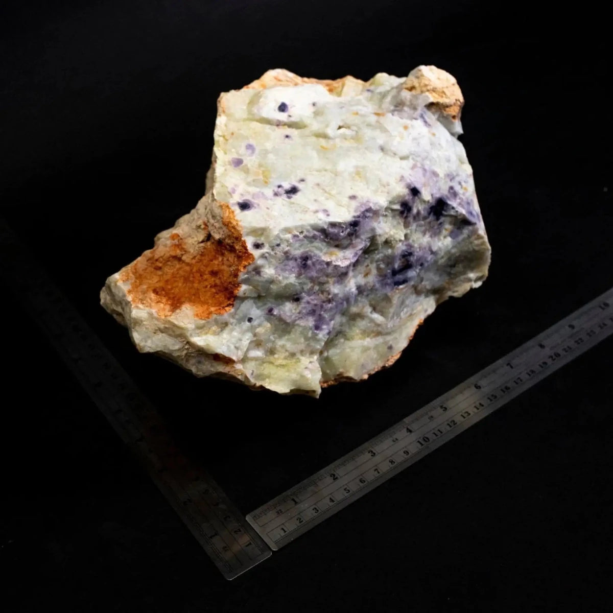 Raw Mexican Opal Morado Opal With Ruler Showing Size