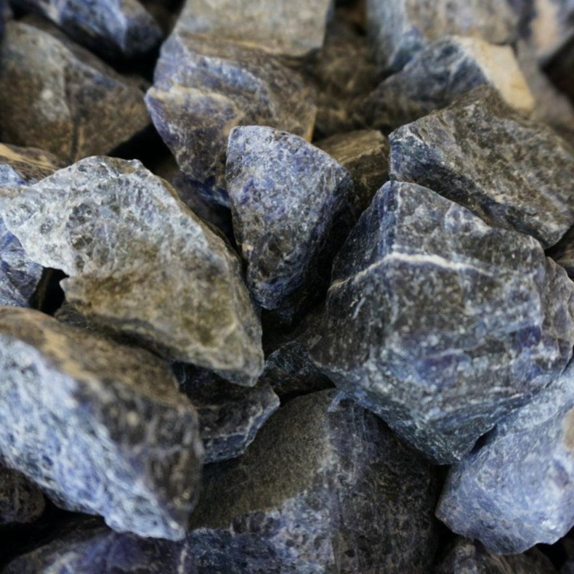 Grouping Of Blue Stones Sodalite Uncut Rough Sold In Bulk $6.00 Per Pound 