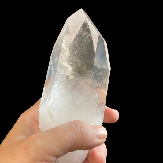 One Side Of A Almost Completely Clear Record Keeper Quartz Crystal 