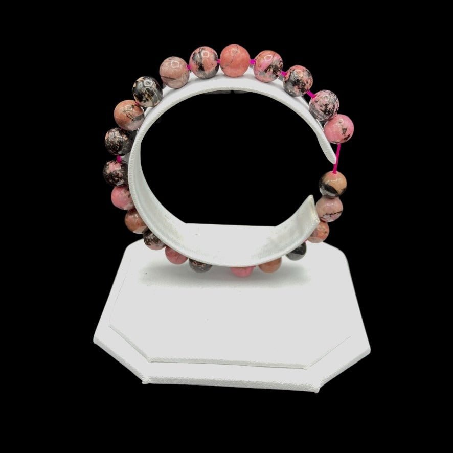 Side View Of Rhodonite Bracelet