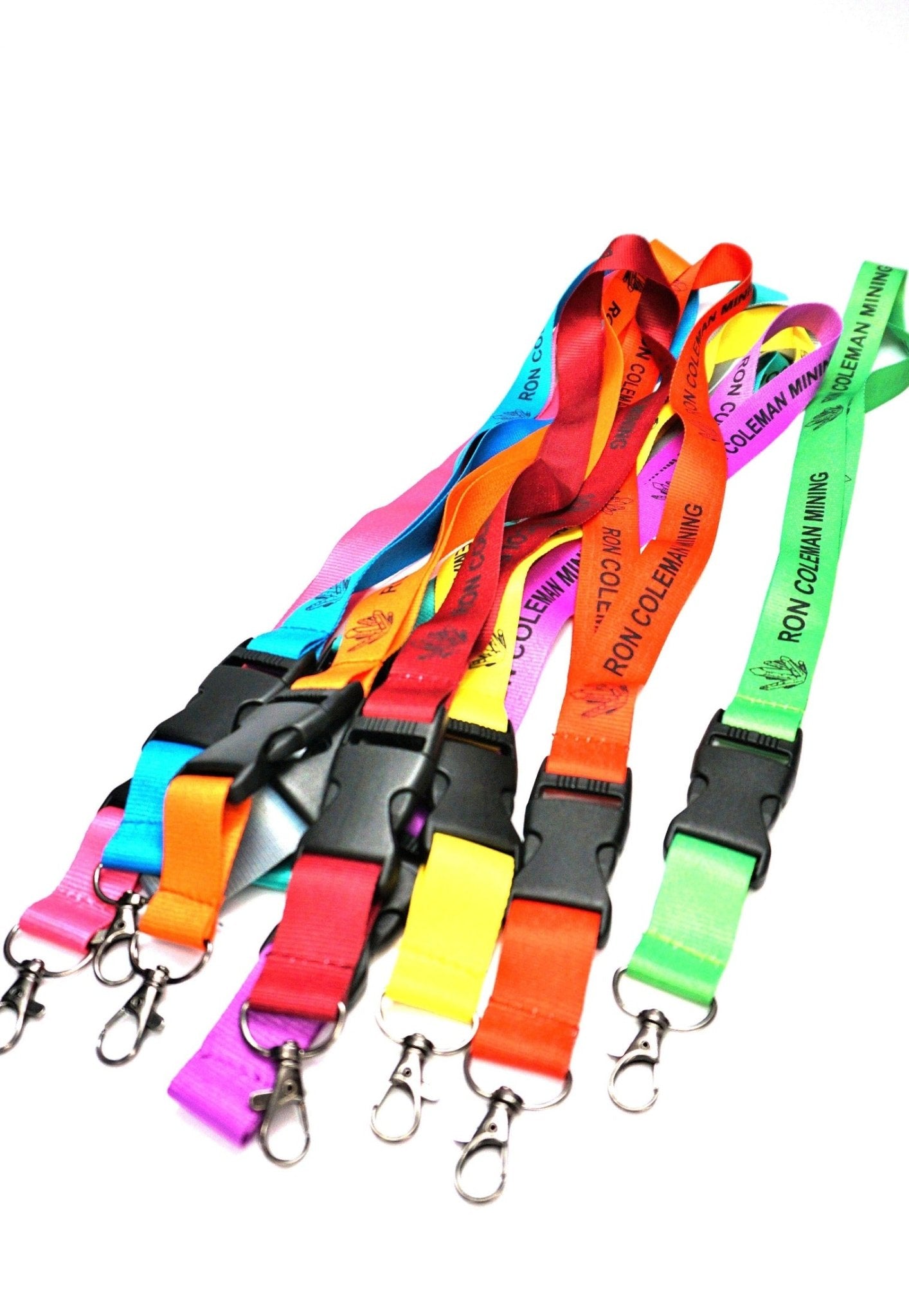 Pink, Turquoise, Red, Purple, Yellow, Orange, Green Lanyards