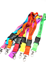 Load image into Gallery viewer, Pink, Turquoise, Red, Purple, Yellow, Orange, Green Lanyards
