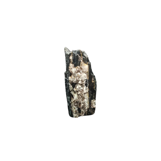 This is the front side of this black Tourmaline with mica cut base