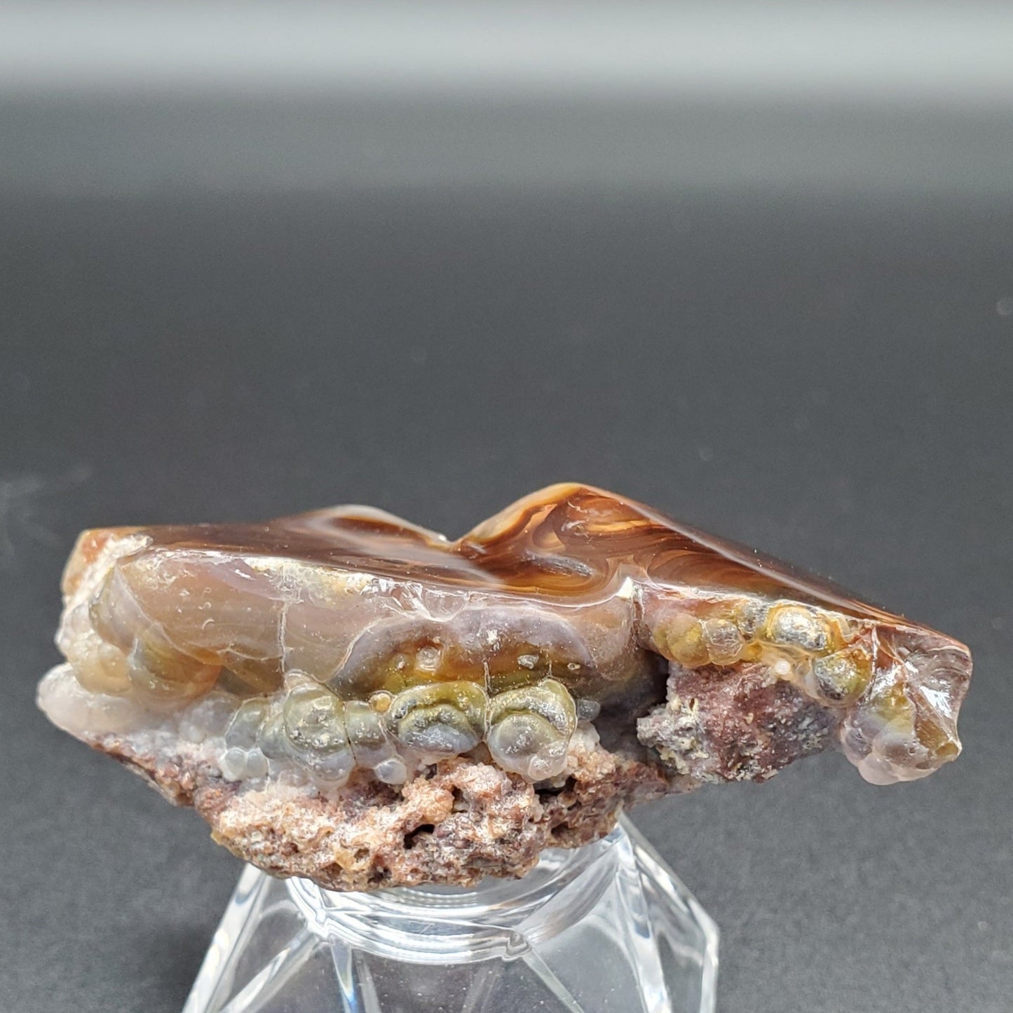 Side View Raw Fire Agate