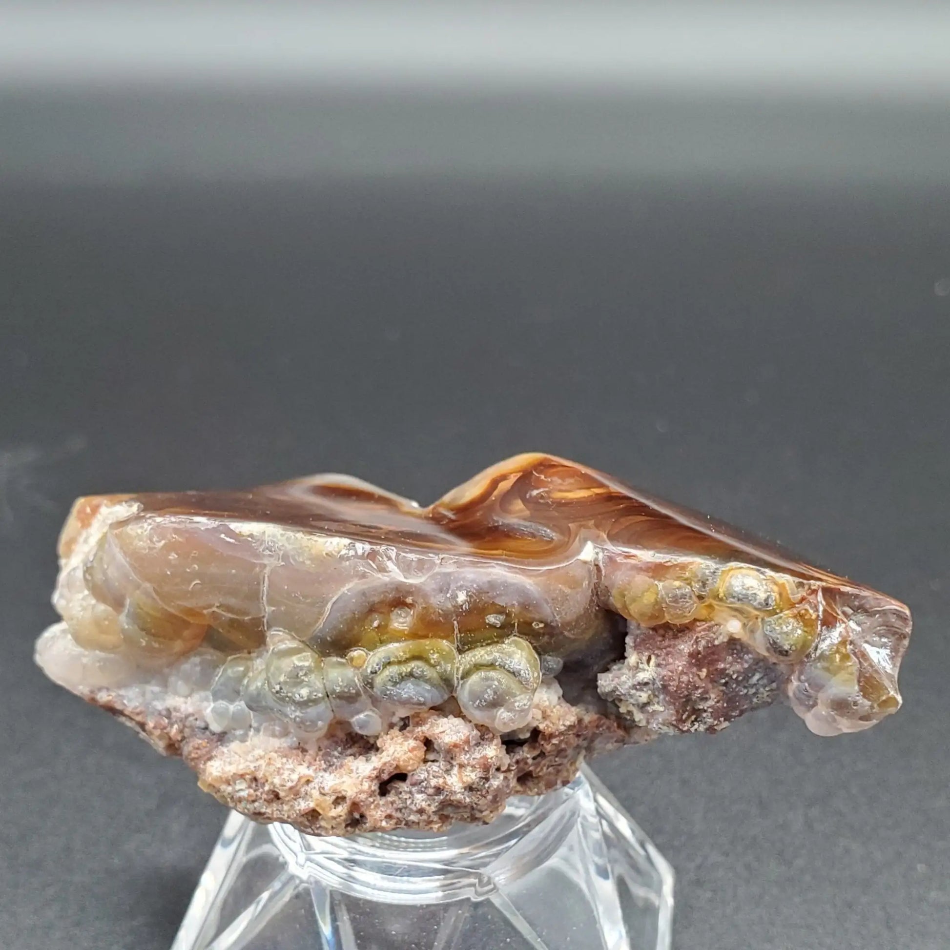 Raw and Polished Fire Agate Stine