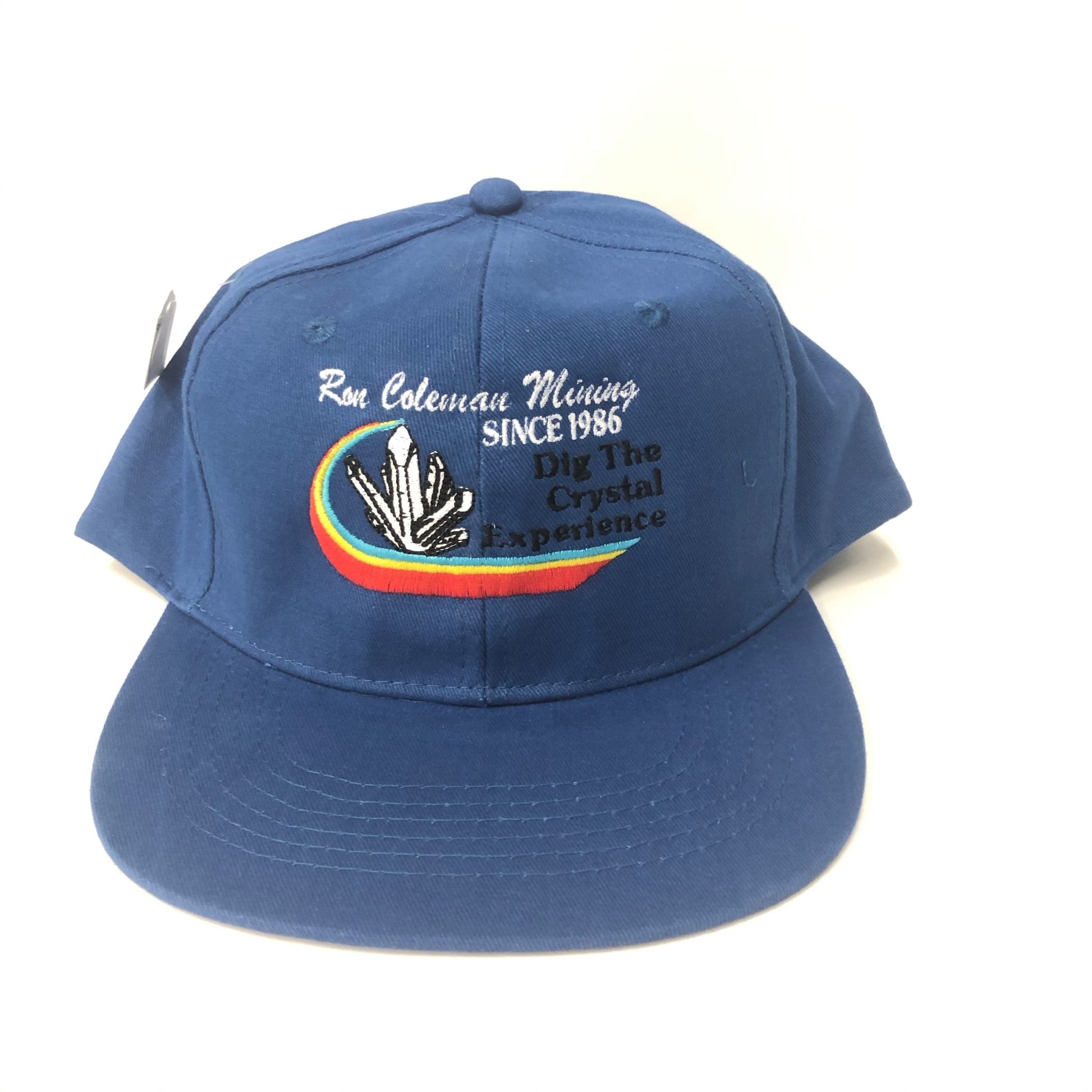 Royal Blue Ron Coleman Mining Baseball Cap With "Dig The Crystal Experience" 