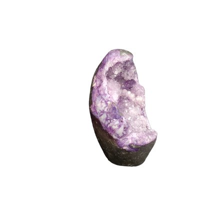 Side View Purple Druzy Quartz Sculpture