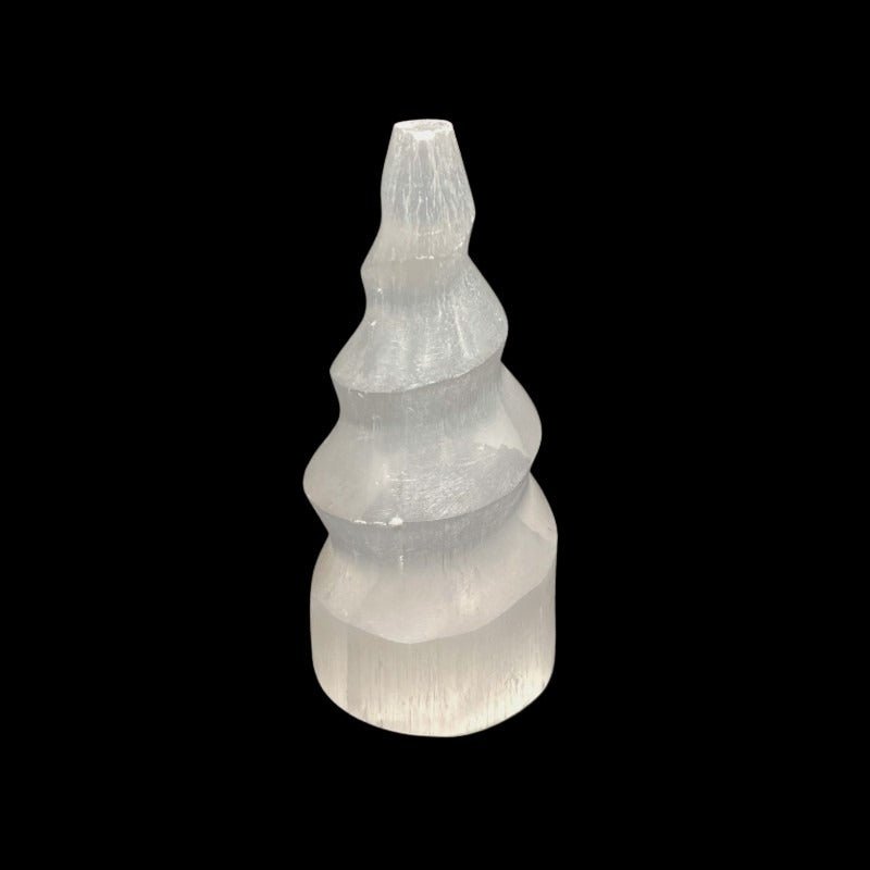 Selenite Twist In Artifical Light