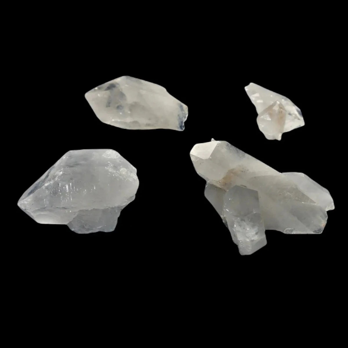 Several Self-Healed Quartz Crystals