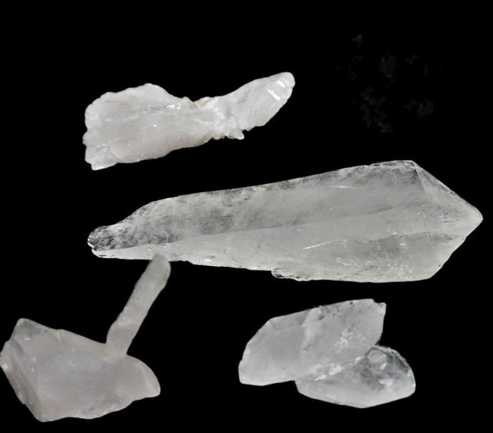 Several Self Healed Quartz Crystals