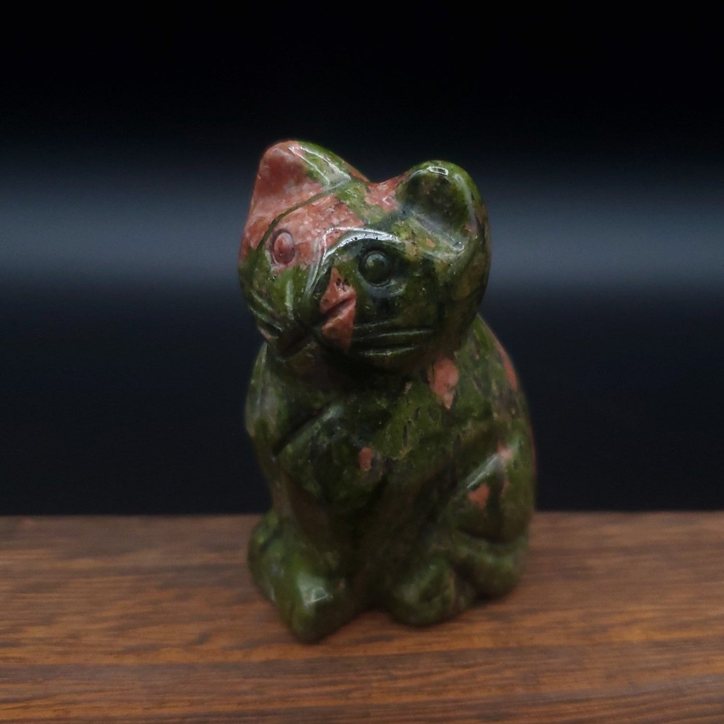 Ocean Jasper Cat Figurine