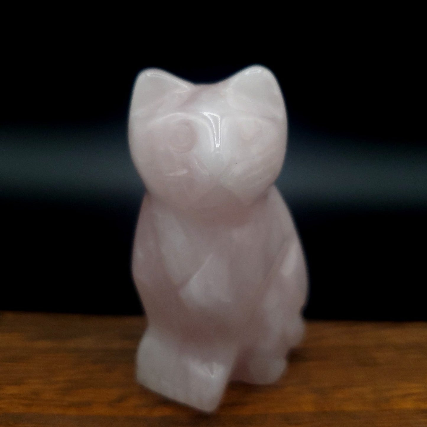 Rose Quartz Cat Figurine