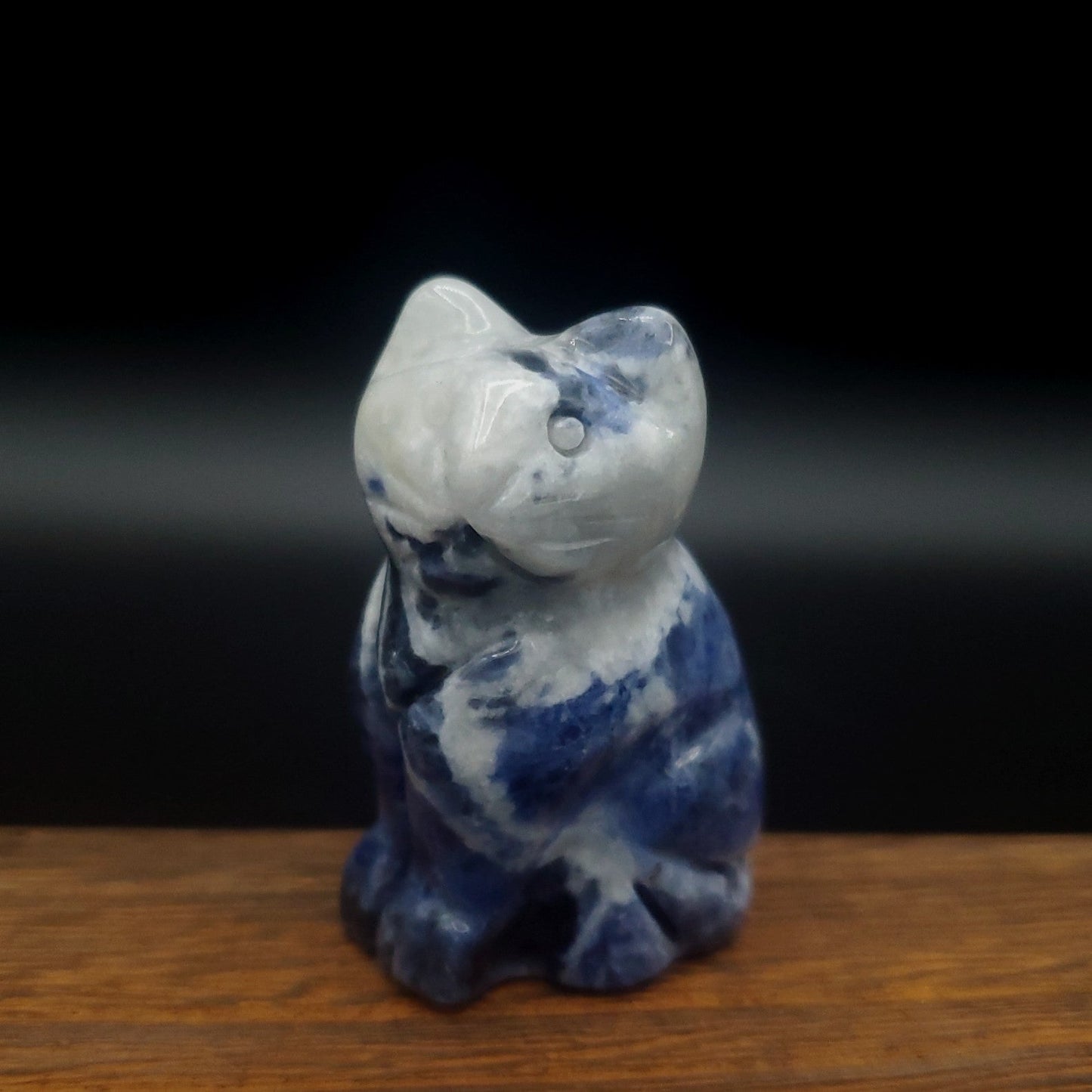 Sodalite Cat Figurine