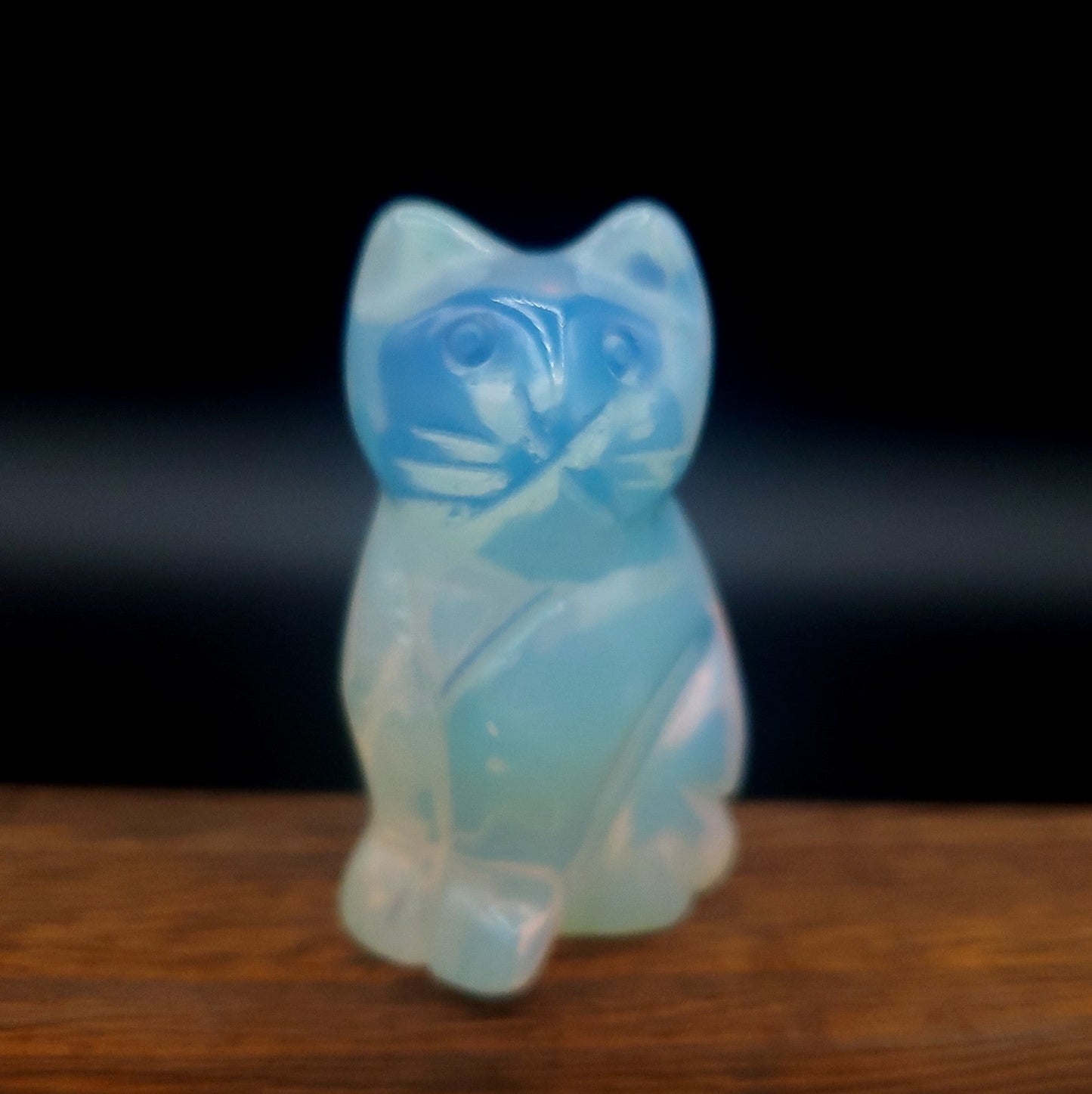 Opalite Cat Figurine