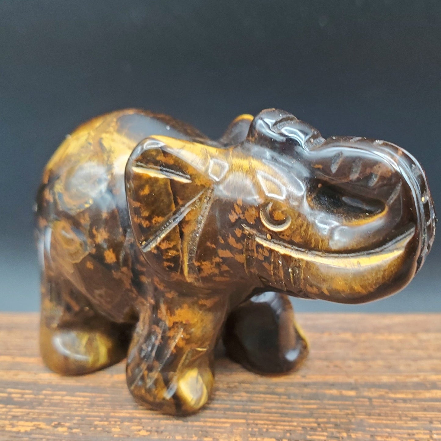 Tiger's Eye Elephant 2 inch