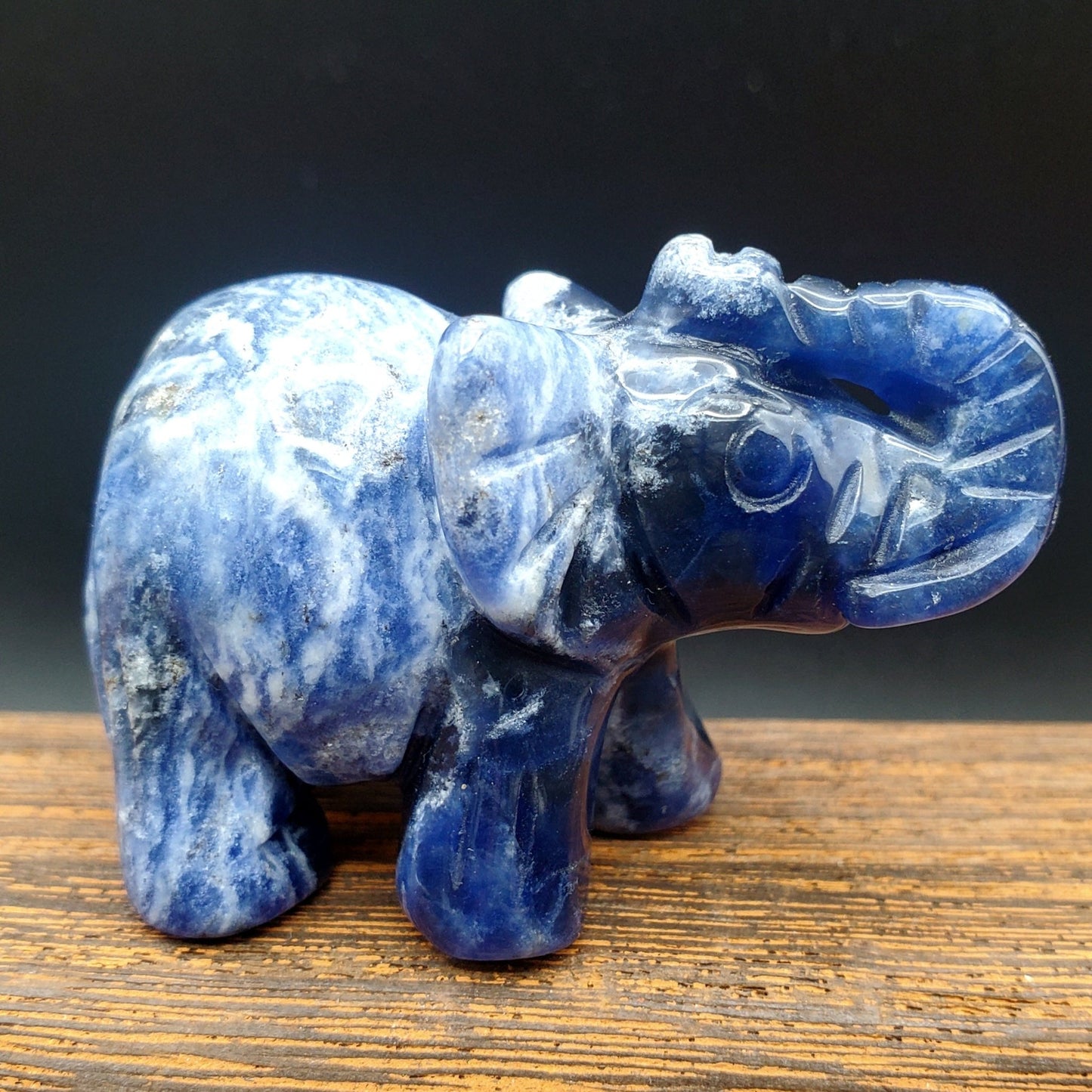 Sodalite Elephant Figurine