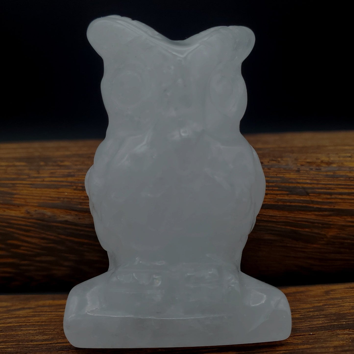 Quartz Crystal Carved Owl