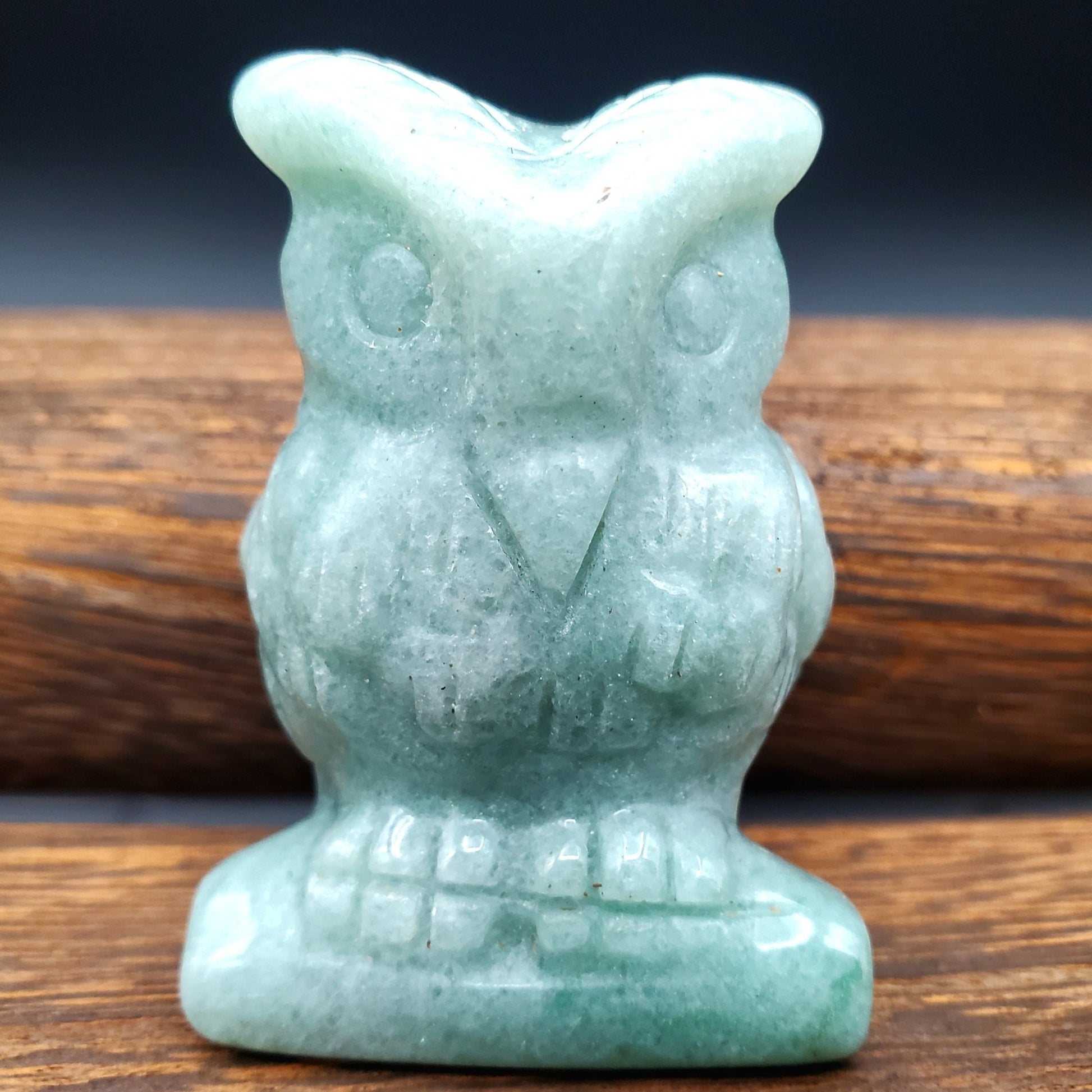 Carved Owl Aventurine 