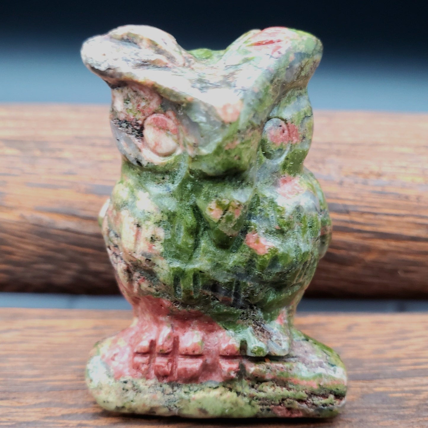 Carved Owl Jasper Ukinite