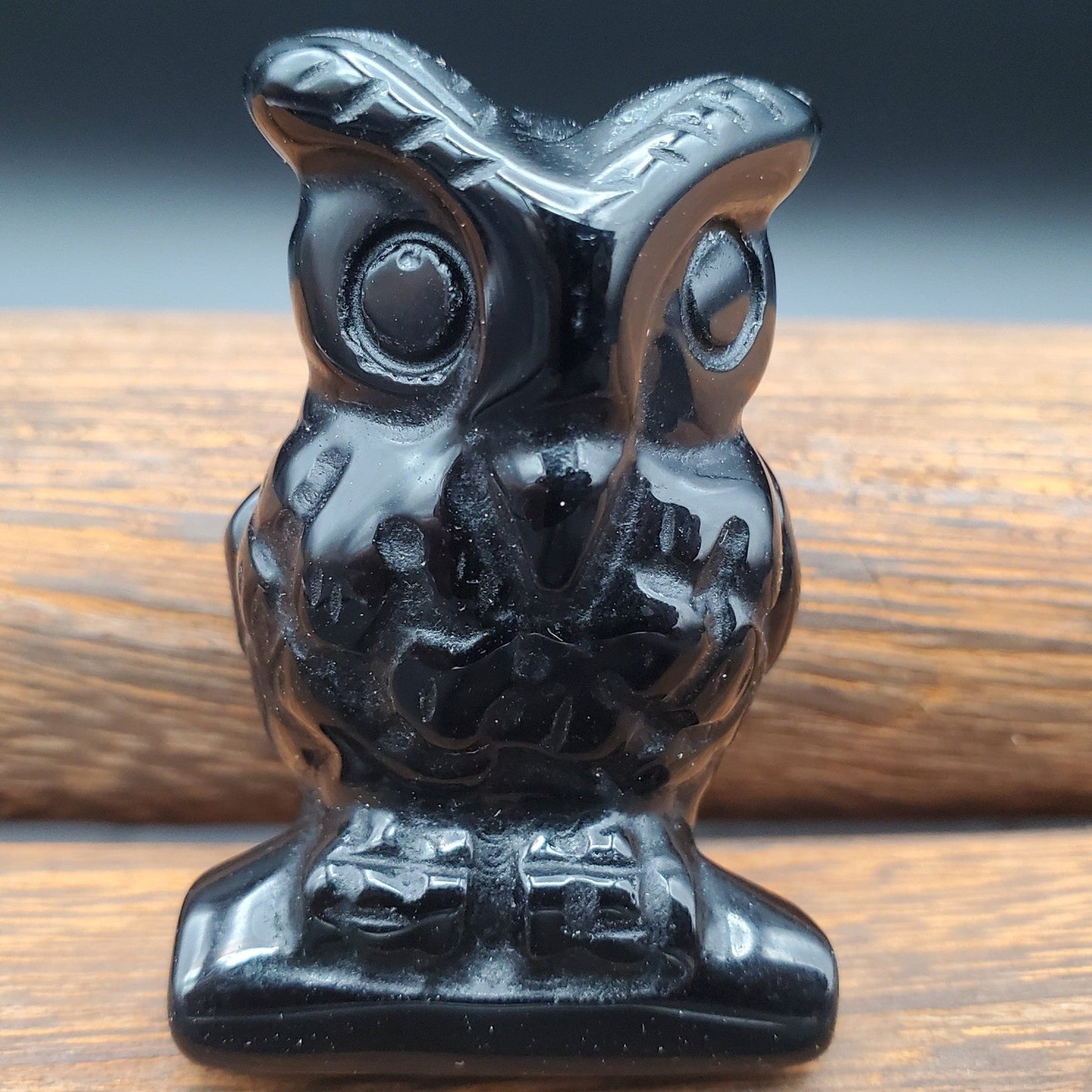 Carved Owl Obsidian