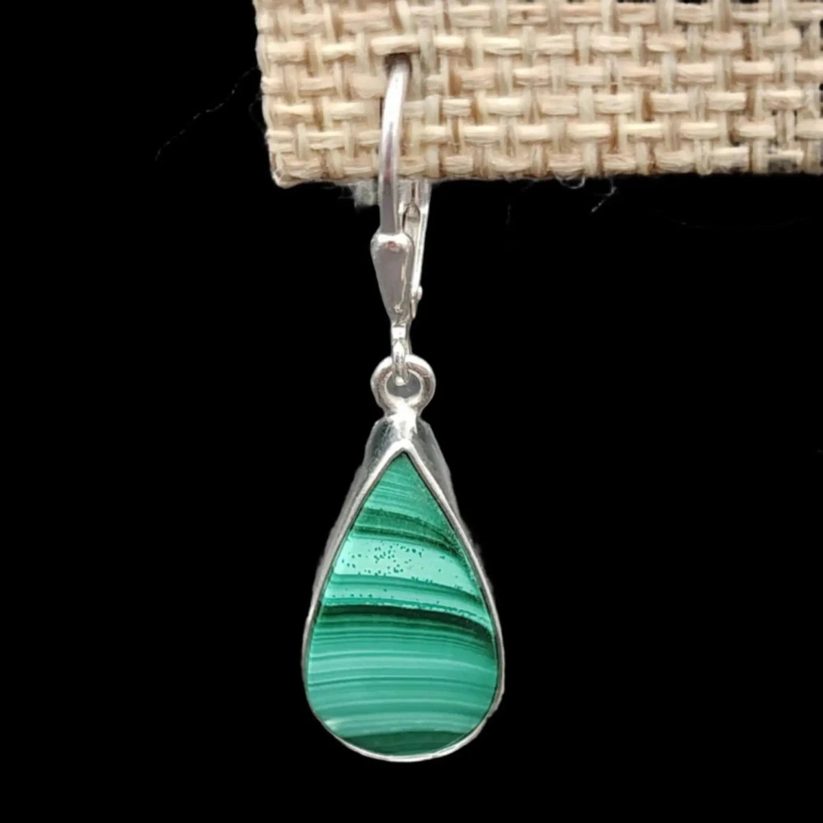 This is a close up of the Malachite gemstone
