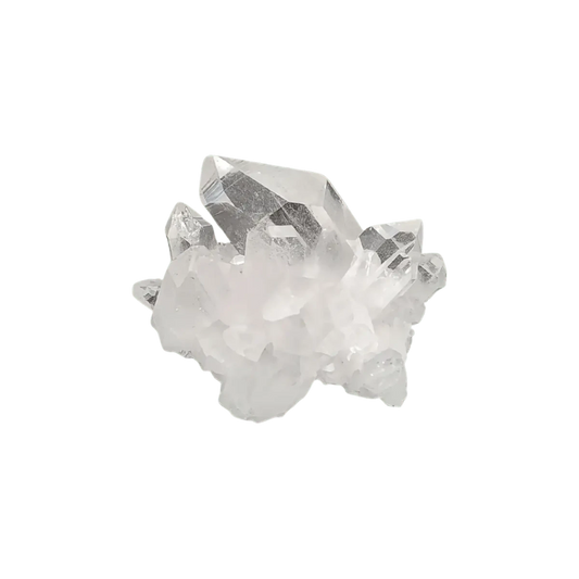 This is the front side of this small Quartz crystal cluster