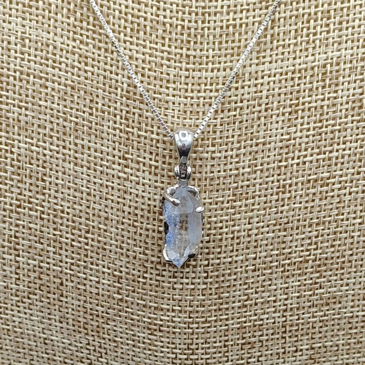 This is a close up of the blue Dumotierite pendant