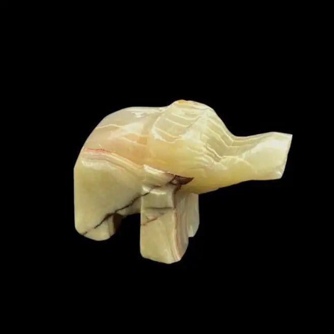 Right Side Of Onyx Elephant Figurine
