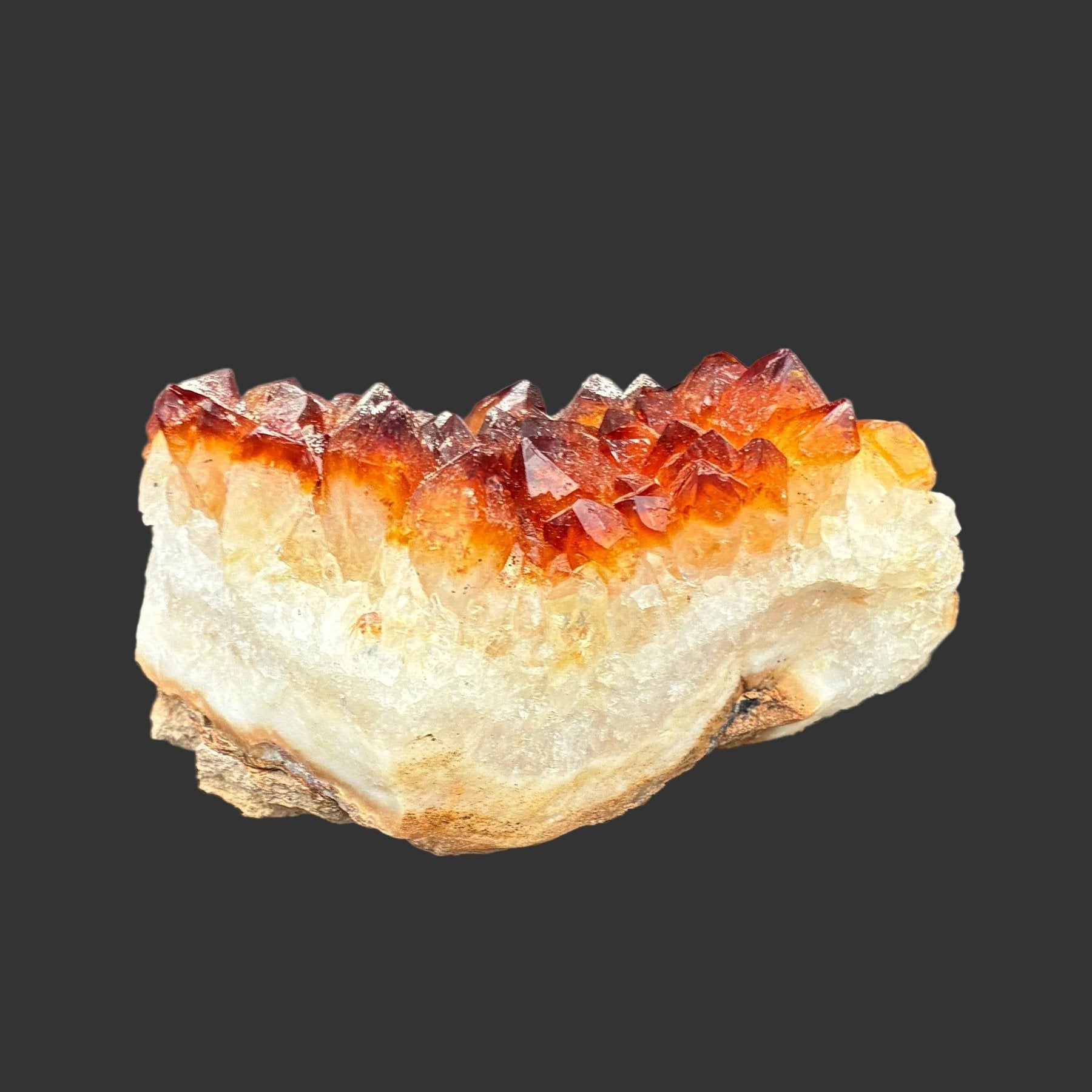 This is the back side of this small Citrine crystal specimen.