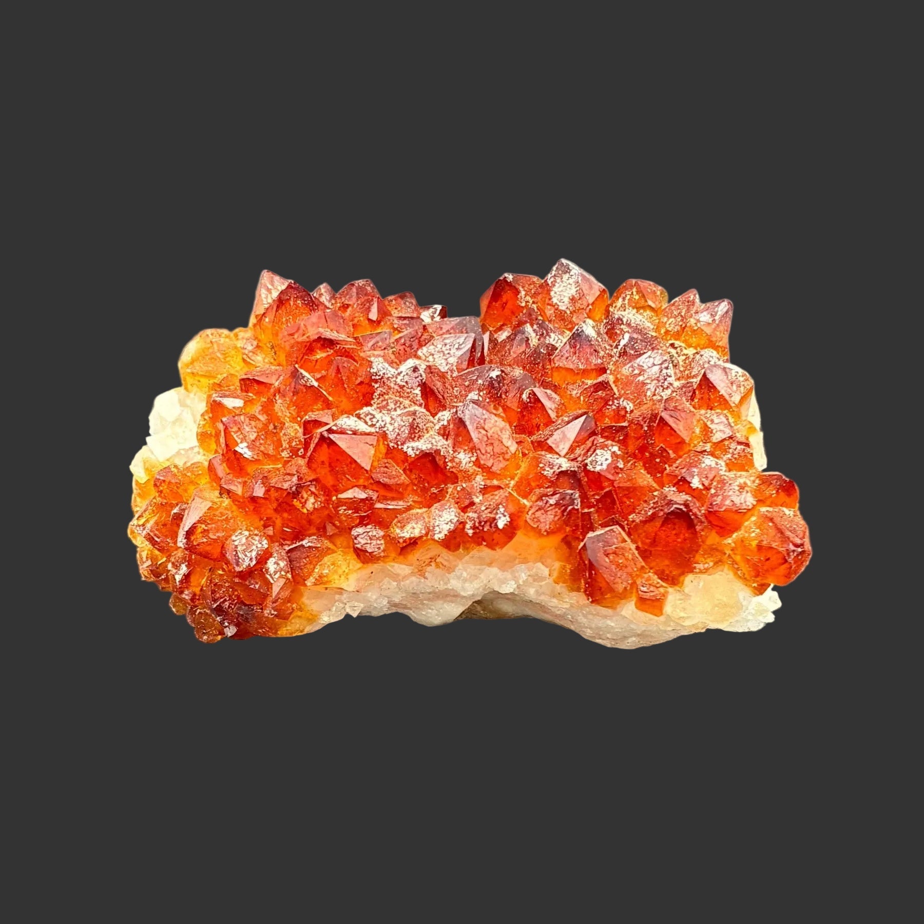 This is the front side of this small Citrine crystal specimen.
