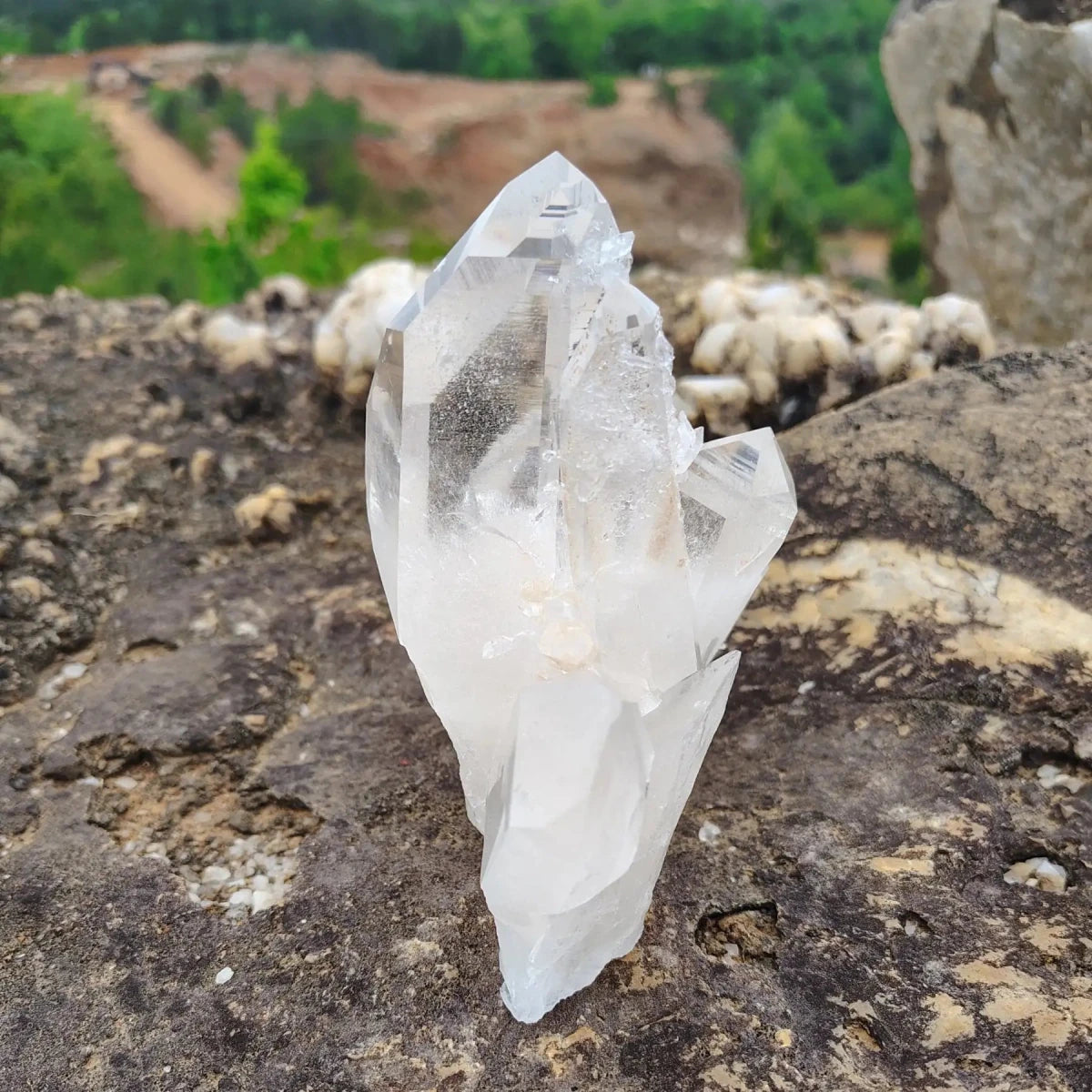 This is the right side of this energy Quartz crystal cluster