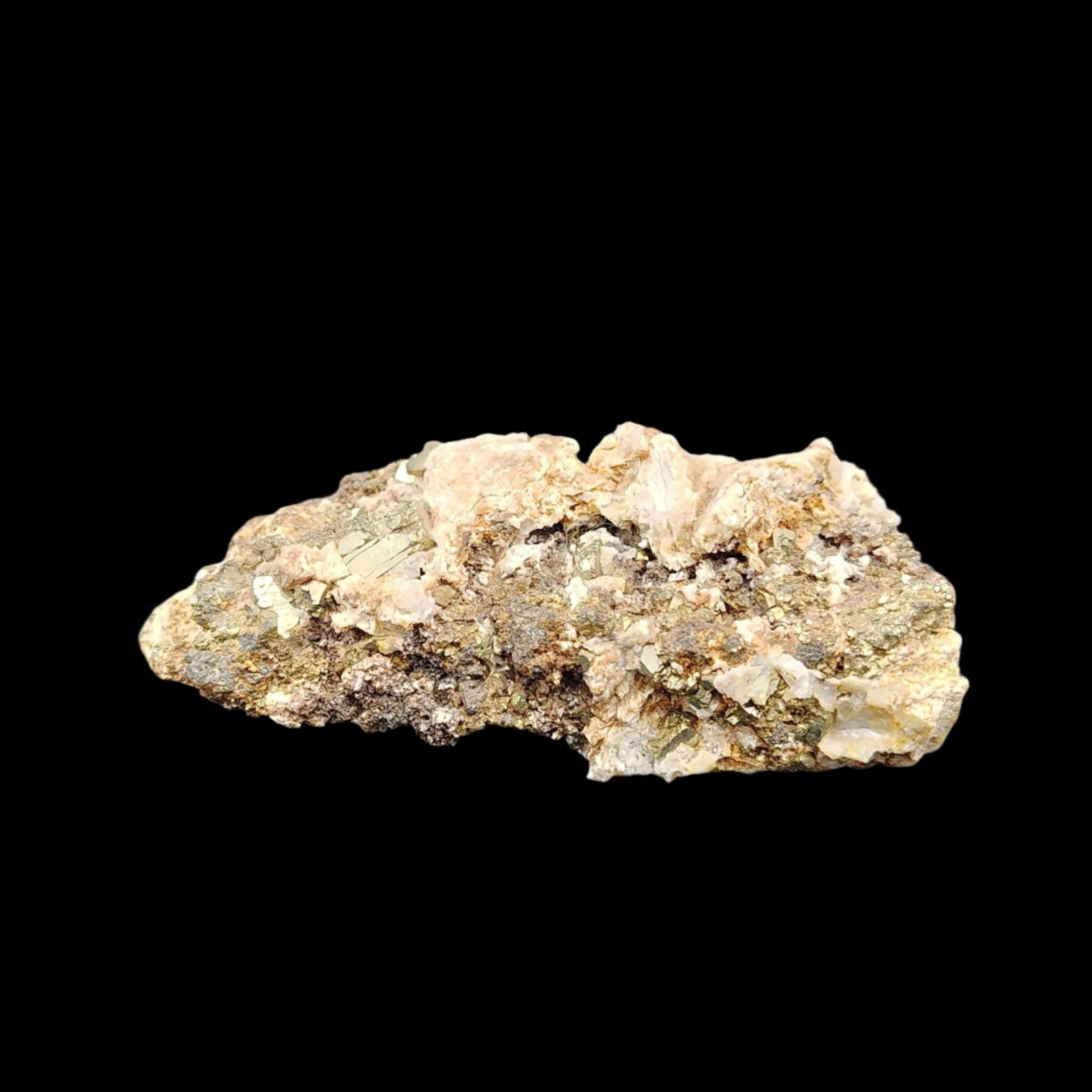 This is the back side of this Dolomite with Pyrite