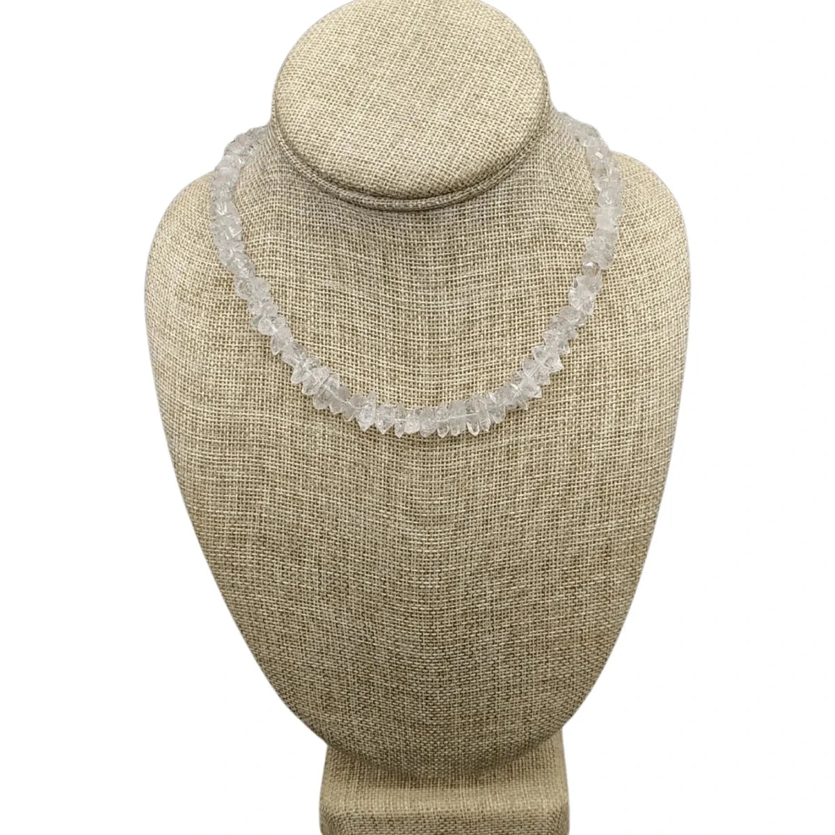 This is the front view of this Herkimer diamond necklace