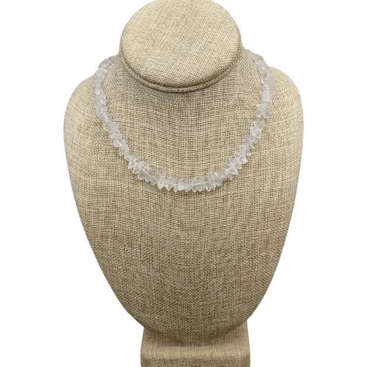 This is the front view of this Herkimer diamond necklace