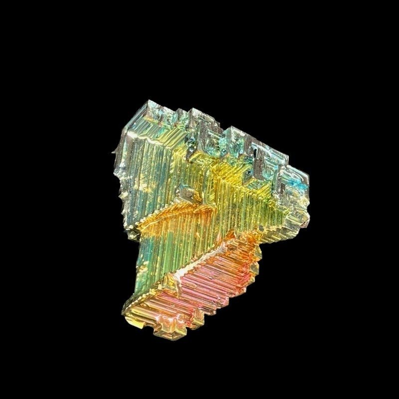 Side View Of Iridescent Bismuth Specimen