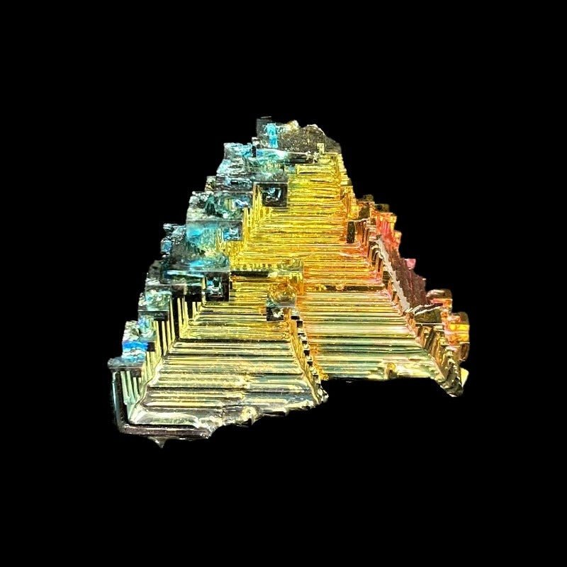 Front Side Of Iridescent Bismuth Specimen