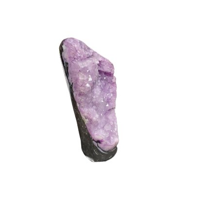 Side View Druzy Quartz Enhanced Light Purple Specimen