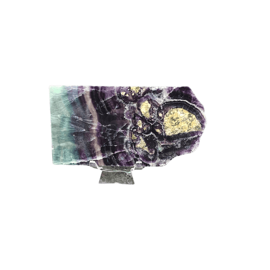 This is the front side of this polished Fluorite slab.