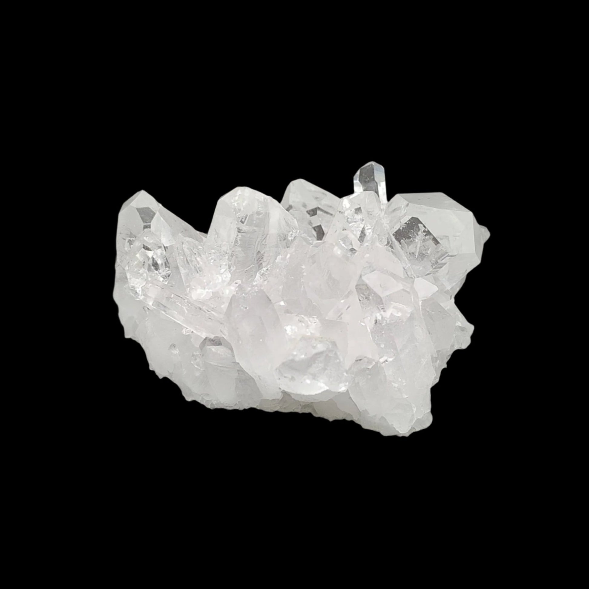 This is the back side of this Quartz crystal cluster